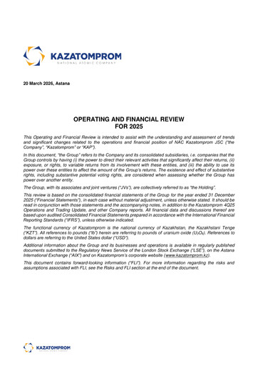 Thumbnail Kazatomprom Financial Report 2025