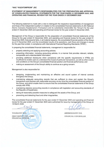 Thumbnail Kazatomprom Financial Statement 2025