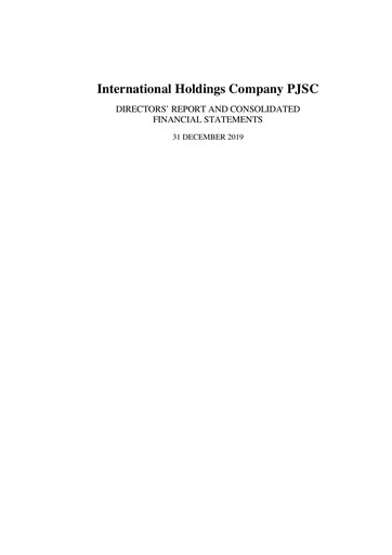 Thumbnail International Holding Company Financial Report 2019