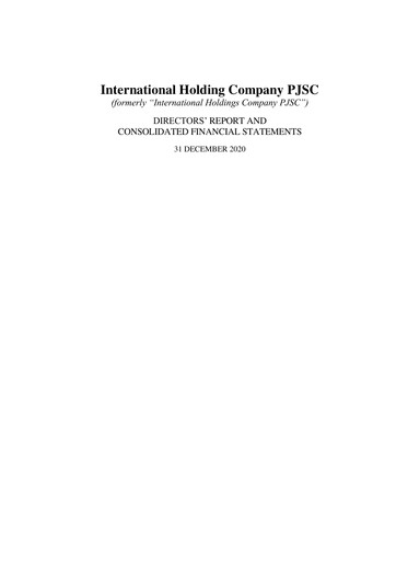 Thumbnail International Holding Company Financial Report 2020
