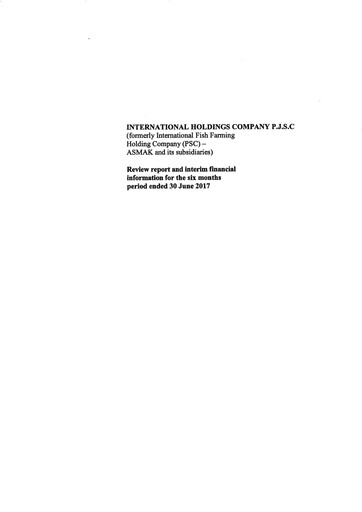 Thumbnail International Holding Company Half-year Report 2017-h1