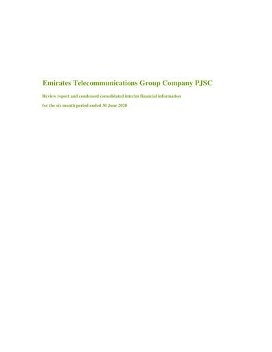 Thumbnail Emirates Telecom (Etisalat Group) Financial Statement 2020-h1