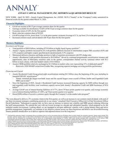 Thumbnail Annaly Capital Management
 Quarterly Report 2025-q1