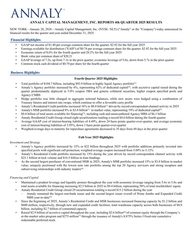 Thumbnail Annaly Capital Management
 Quarterly Report 2025-q4