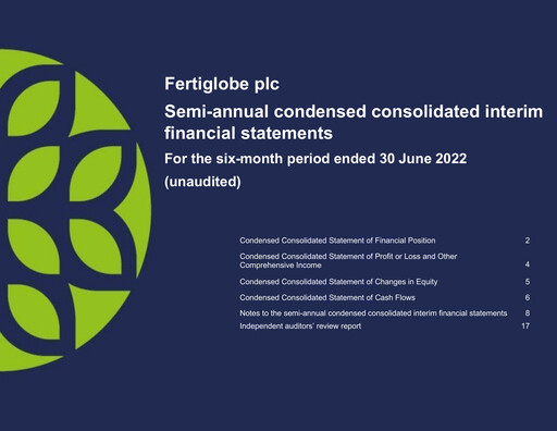 Thumbnail Fertiglobe Financial Statement 2022-h1