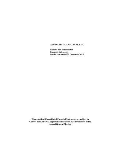 Vorschaubild Abu Dhabi Islamic Bank (ADIB) Finanzmitteilung 2025