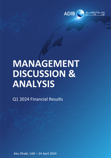 Miniature Abu Dhabi Islamic Bank (ADIB) Rapport trimestriel 2024-q1