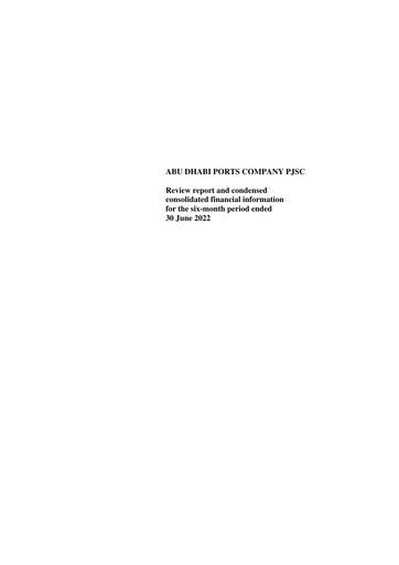 Thumbnail Abu Dhabi Ports Financial Statement 2022-q2