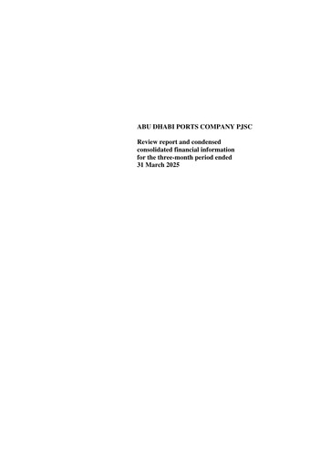 Thumbnail Abu Dhabi Ports Financial Statement 2025-q1
