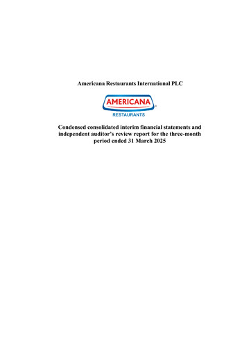 Thumbnail Americana Restaurants International Financial Statement 2025-q1