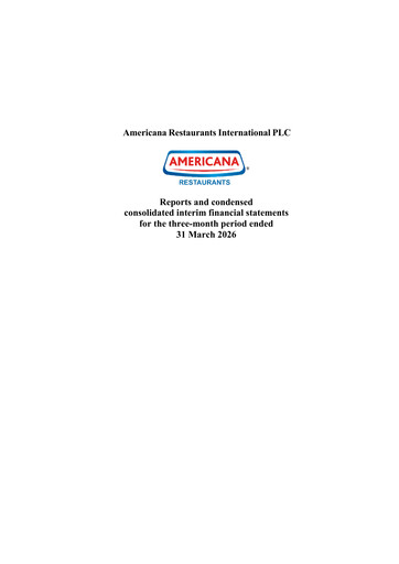 Thumbnail Americana Restaurants International Financial Statement 2026-q1