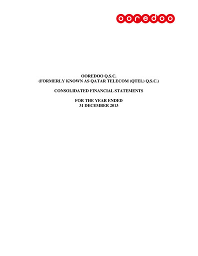 Miniature Ooredoo Bilan financier 2013
