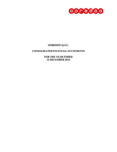 Miniature Ooredoo Bilan financier 2014