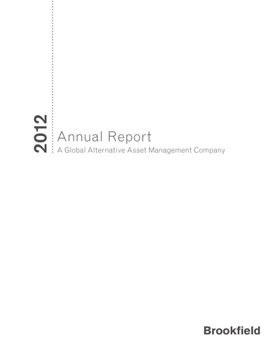Thumbnail Brookfield Corporation Annual Report 2012