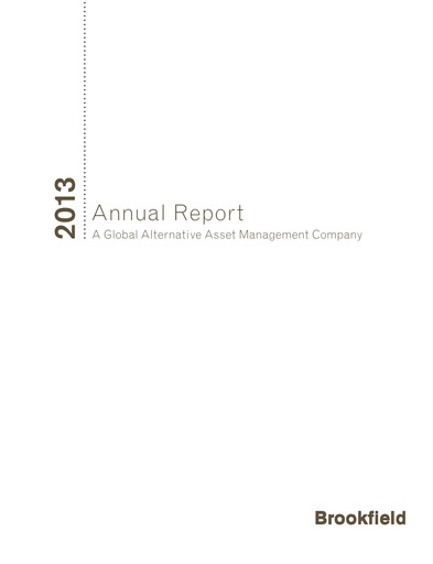 Thumbnail Brookfield Corporation Annual Report 2013