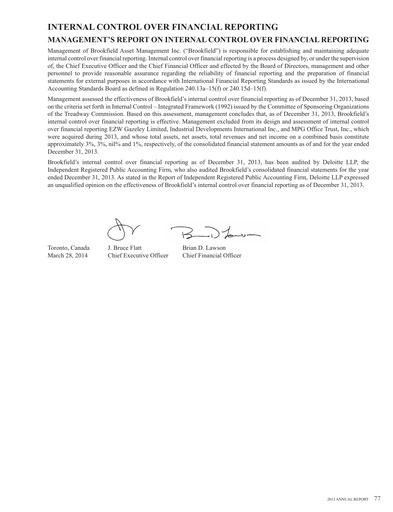 Thumbnail Brookfield Corporation Financial Statement 2013