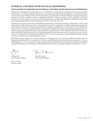 Thumbnail Brookfield Corporation Financial Statement 2014