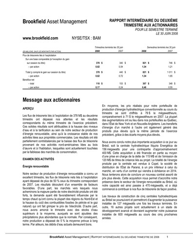 Thumbnail Brookfield Corporation Quarterly Report 2008-q2