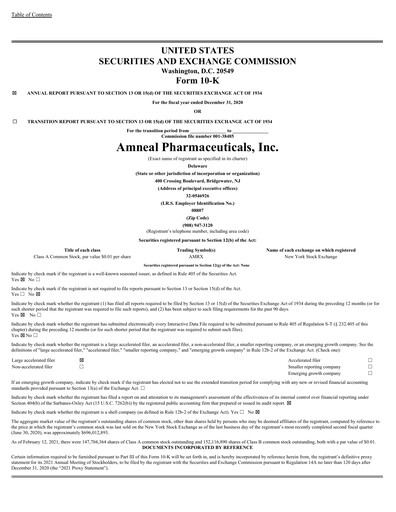 Vorschaubild Amneal Pharmaceuticals
 Jahresbericht 2020