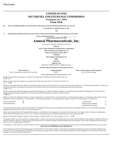 Vorschaubild Amneal Pharmaceuticals
 Jahresbericht 2021