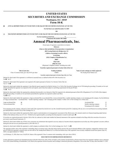 Vorschaubild Amneal Pharmaceuticals
 Jahresbericht 2025