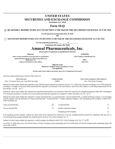 Miniature Amneal Pharmaceuticals
 Rapport trimestriel 2020-q2