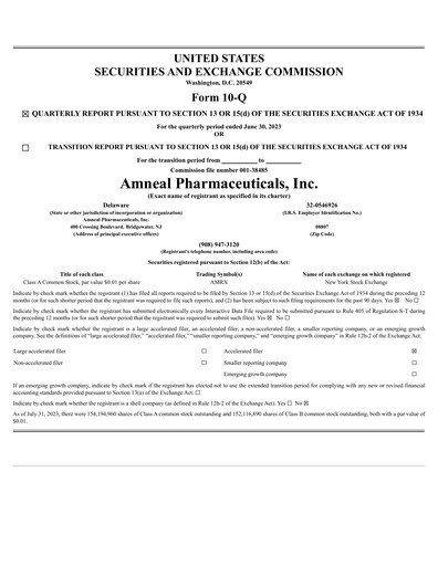 Miniature Amneal Pharmaceuticals
 Rapport trimestriel 2023-q2
