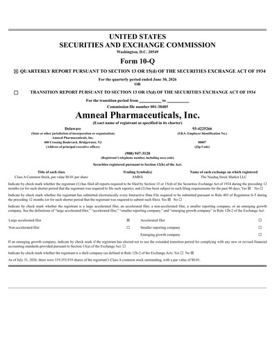Miniature Amneal Pharmaceuticals
 Rapport trimestriel 2026-q2