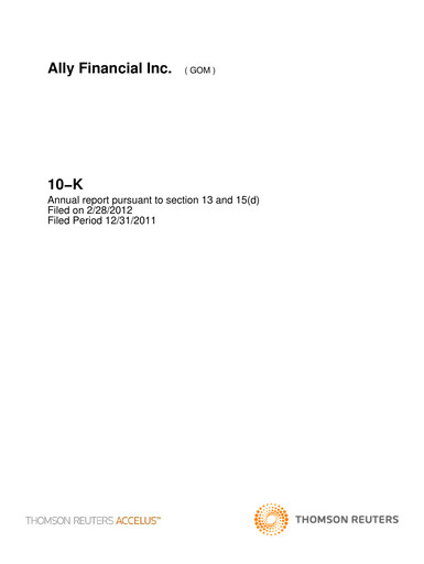 Thumbnail Ally Financial Annual Report 2011