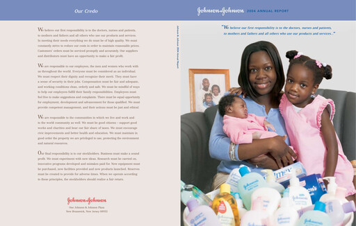 Thumbnail Johnson & Johnson Annual Report 2004