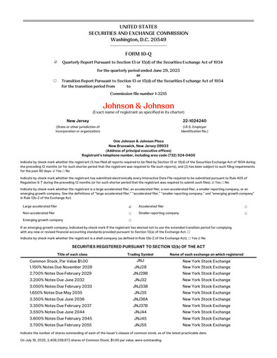 Thumbnail Johnson & Johnson Quarterly Report 2025-q2