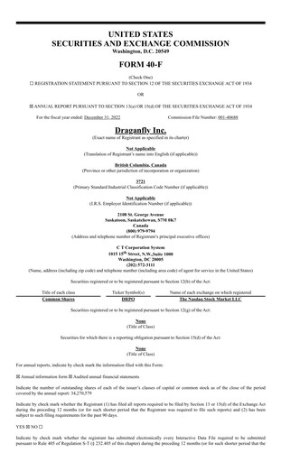 Thumbnail Draganfly Annual Report 2022