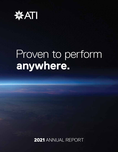 Thumbnail ATI Inc.
 Annual Report 2021