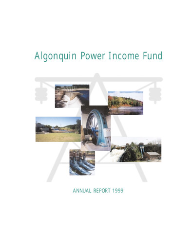 Thumbnail Algonquin Power & Utilities Annual Report 1999