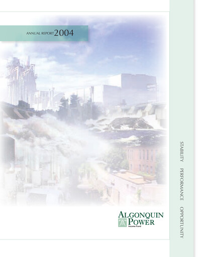 Thumbnail Algonquin Power & Utilities Annual Report 2004