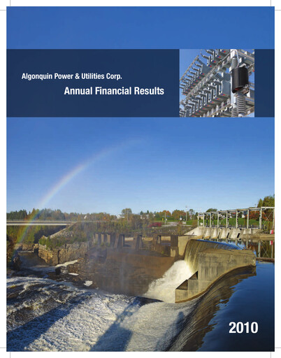 Thumbnail Algonquin Power & Utilities Annual Report 2010
