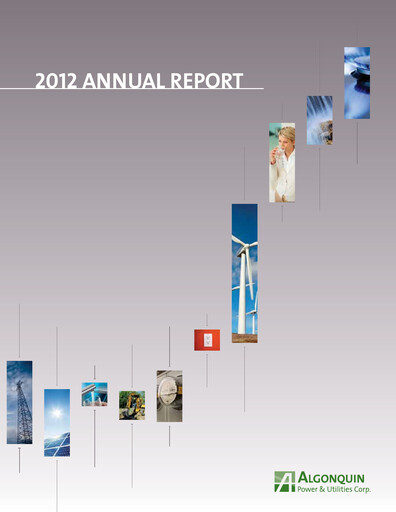Thumbnail Algonquin Power & Utilities Annual Report 2012
