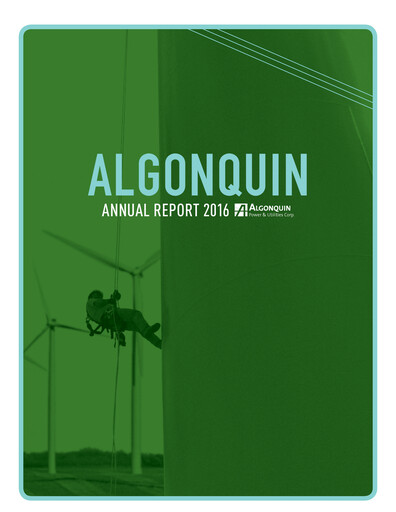 Thumbnail Algonquin Power & Utilities Annual Report 2016