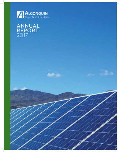 Thumbnail Algonquin Power & Utilities Annual Report 2017