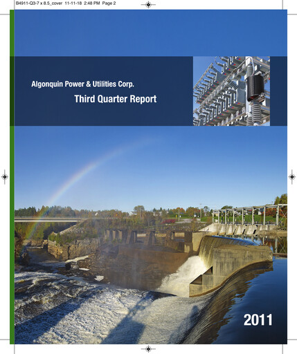 Thumbnail Algonquin Power & Utilities Quarterly Report 2011-q3