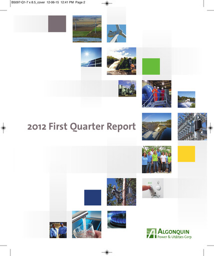 Thumbnail Algonquin Power & Utilities Quarterly Report 2012-q1