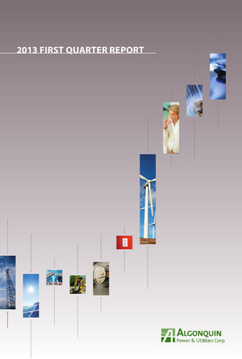 Thumbnail Algonquin Power & Utilities Quarterly Report 2013-q1