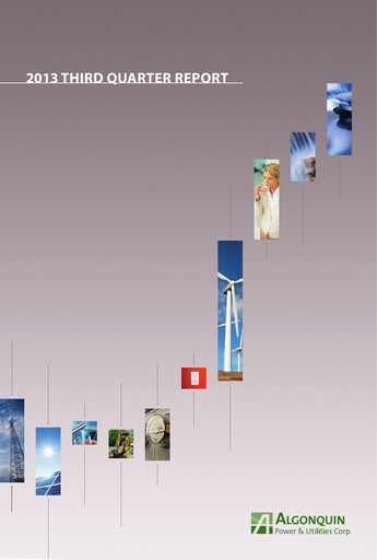 Thumbnail Algonquin Power & Utilities Quarterly Report 2013-q3