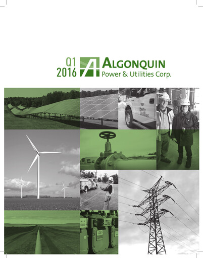 Thumbnail Algonquin Power & Utilities Quarterly Report 2016-q1