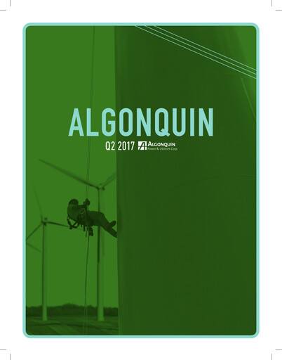 Thumbnail Algonquin Power & Utilities Quarterly Report 2017-q2