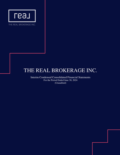 Thumbnail Real Brokerage Inc. Quarterly Report 2024-q2