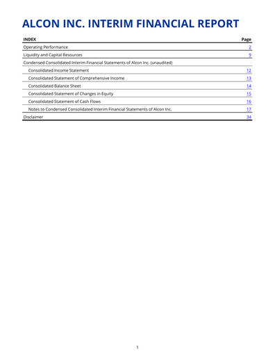 Thumbnail Alcon Half-year Report 2025-h1