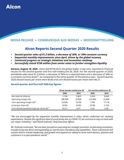 Thumbnail Alcon Quarterly Report 2020-q2