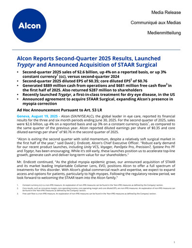 Thumbnail Alcon Quarterly Report 2025-q2