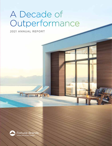Miniature Fortune Brands Innovations Rapport annuel 2021